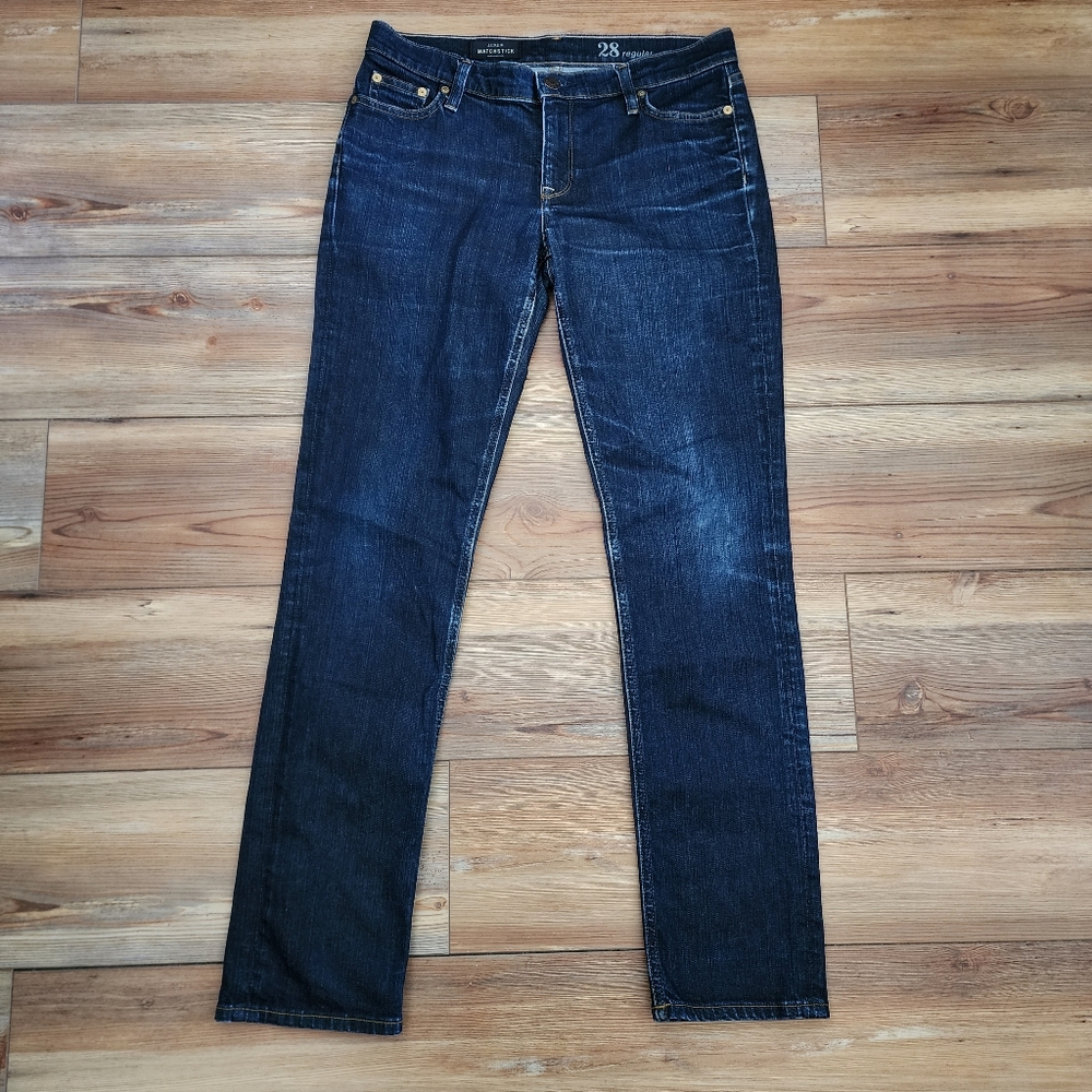 J. Crew Matchstick Jeans Womens 28 Blue Denim Stretch